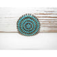 Old Pawn Zuni DISHTA Family Turquoise Brooch Pin Pendant Vintage Museum Quality Native American