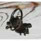 Old Pawn Zuni Inlay Kachina Ring Size 4.5 Sterling Silver 