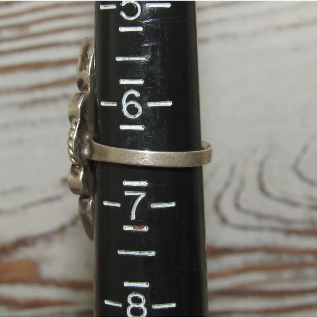Old Pawn Zuni Inlay Ring Size 6.5 Turquoise Mother of Pearl Sterling Silver Native American
