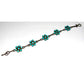 Old Pawn Zuni Link Bracelet Snake Eye Turquoise Sterling