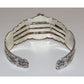 Old Pawn Zuni Snake Eye Turquoise Cuff Bracelet Ingot 