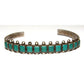 Old Pawn Zuni Snake Eye Turquoise Row Cuff Bracelet Ingot 