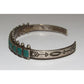 Old Pawn Zuni Snake Eye Turquoise Row Cuff Bracelet Ingot 