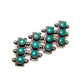 Old Pawn Zuni Snake Eye Turquoise Sterling Silver Brooch - 