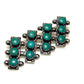 Old Pawn Zuni Snake Eye Turquoise Sterling Silver Brooch - 