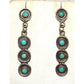 Old Pawn Zuni Snake Eye Turquoise Sterling Silver Dangle
