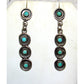 Old Pawn Zuni Snake Eye Turquoise Sterling Silver Dangle