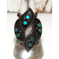Old Pawn Zuni Snake Eye Turquoise Sterling Silver Ring Size 
