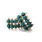 Old Pawn Zuni Snake Eye Turquoise Sterling Silver Screw Back