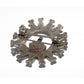 Old Pawn Zuni Turquoise Cluster Pin Sterling Silver Brooch -