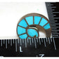Old Pawn Zuni Turquoise Inlay Cornucopia Rams Horns Screw 
