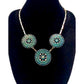 Old Pawn Zuni Turquoise NeedlePoint Cluster Necklace 