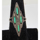 Old Pawn Zuni Turquoise Ring Sz 6.5 Petit Point Turquoise