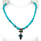Old Pawn Zuni Turquoise & Sterling Bear Fetish Heishi 