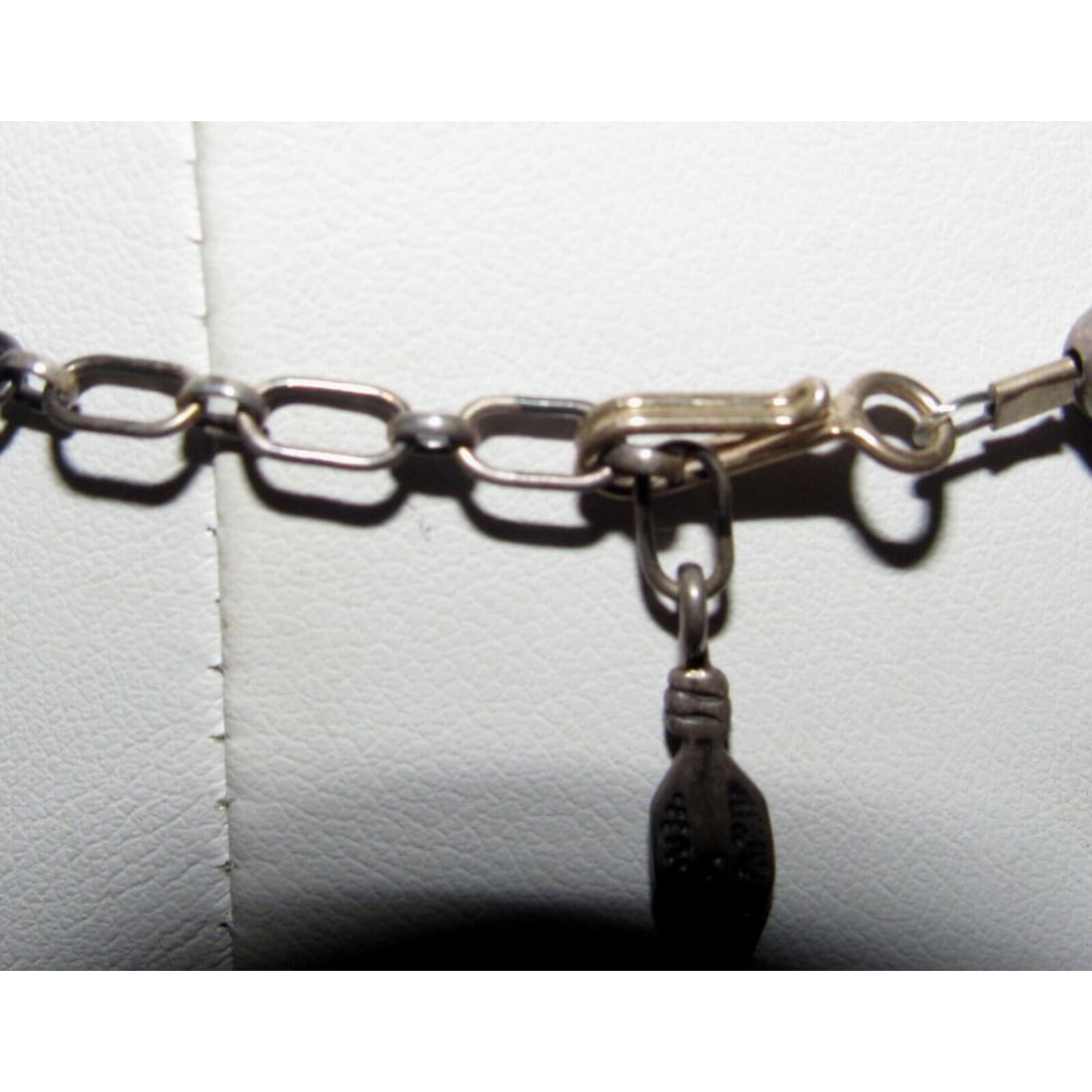 Old Pawn Zuni Turquoise & Sterling Bear Fetish Heishi 