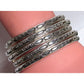 One Navajo Hand Stamped Stacker Cuff Bracelet Native American Signed J. McCray Sterling Silver The Southwestern Style Gallery