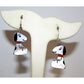Rare Zuni SNOOPY Peanuts Sterling Silver Inlaid Stone Earrings Zuni Toons Zuni Character The Southwestern Style Gallery
