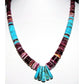 SANTO DOMINGO HEISHI NECKLACE LUPE LOVATO TURQUOISE PURPLE 