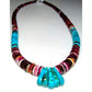 SANTO DOMINGO HEISHI NECKLACE LUPE LOVATO TURQUOISE PURPLE 