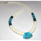 SANTO DOMINGO HEISHI NECKLACE LUPE LOVATO TURQUOISE WHITE 