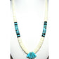 SANTO DOMINGO HEISHI NECKLACE LUPE LOVATO TURQUOISE WHITE 
