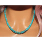 Santo Domingo Kingman Turquoise Heishi Necklace J. Calabaza