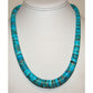 Santo Domingo Kingman Turquoise Heishi Necklace Lupe Lovato