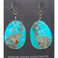 Santo Domingo Kingman Turquoise Slab Earrings L Lovato 