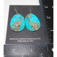 Santo Domingo Kingman Turquoise Slab Earrings L Lovato 