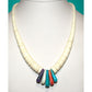 Santo Domingo Lupe Lovato Heishi Necklace White Shell Turquoise Spiny Oyster Native American