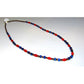 Santo Domingo Rolled Shell Coral Lapis Heishi Choker Necklace Native American