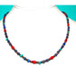 Santo Domingo Rolled Shell Coral Lapis Turquoise Heishi Necklace M. Corriz Native American