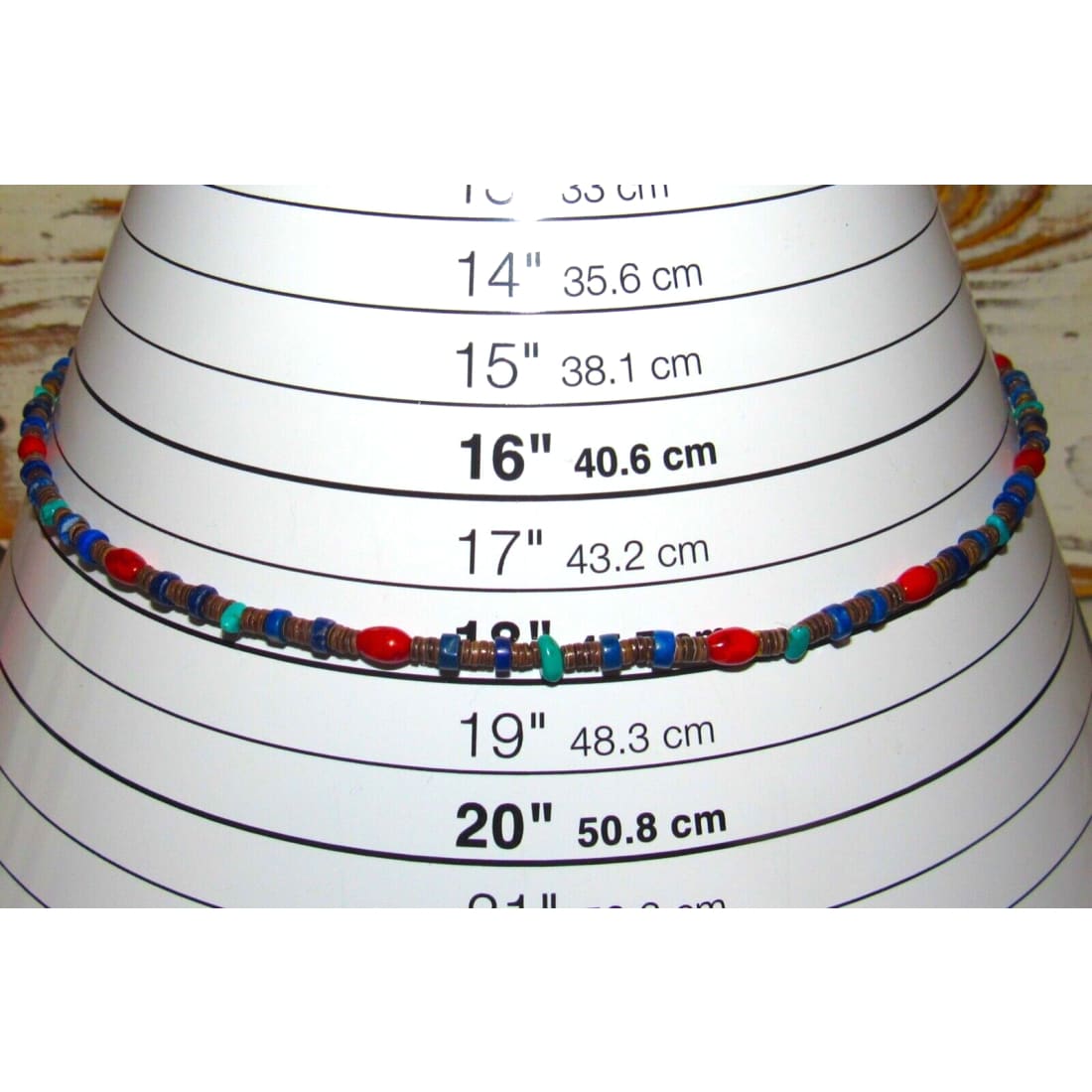 Santo Domingo Rolled Shell Coral Lapis Turquoise Heishi Necklace M. Corriz Native American