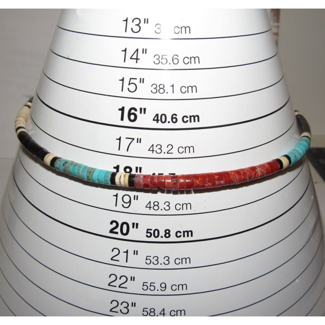 Santo Domingo Rolled Turquoise Shell Coral Heishi Choker