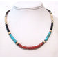 Santo Domingo Rolled Turquoise Shell Coral Heishi Choker