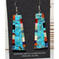 Santo Domingo Turquoise Slab Earrings Sterling Silver V