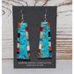 Santo Domingo Turquoise Slab Earrings Sterling Silver V