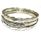 Taxco Bangle Bracelets Mexican Sterling Silver Bangle Set of