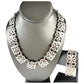Taxco Mexican 925 Sterling Silver Necklace and Bracelet Set 