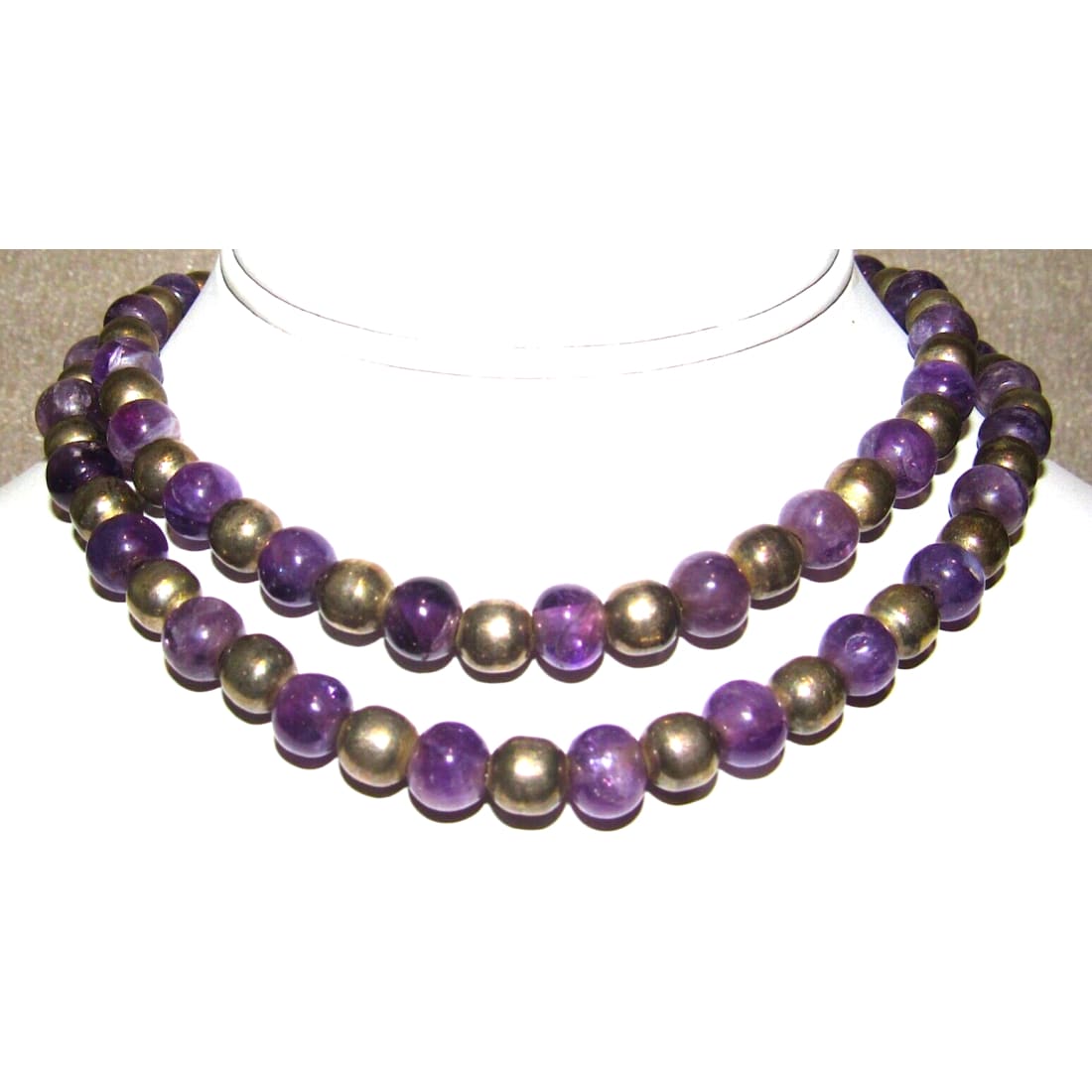 Taxco Mexico Necklace Amethyst Sterling Silver Beads 