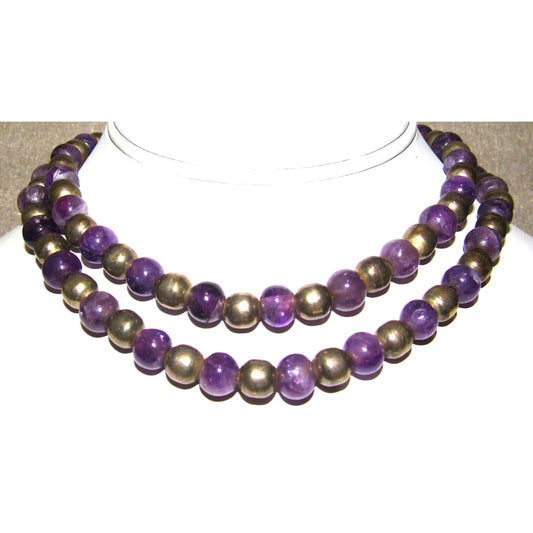 Taxco Mexico Necklace Amethyst Sterling Silver Beads 