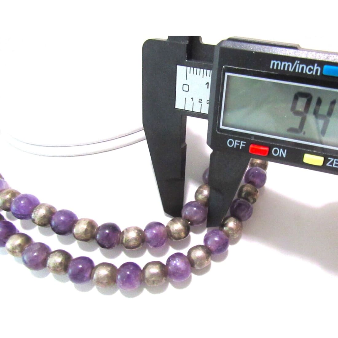 Taxco Mexico Necklace Amethyst Sterling Silver Beads 