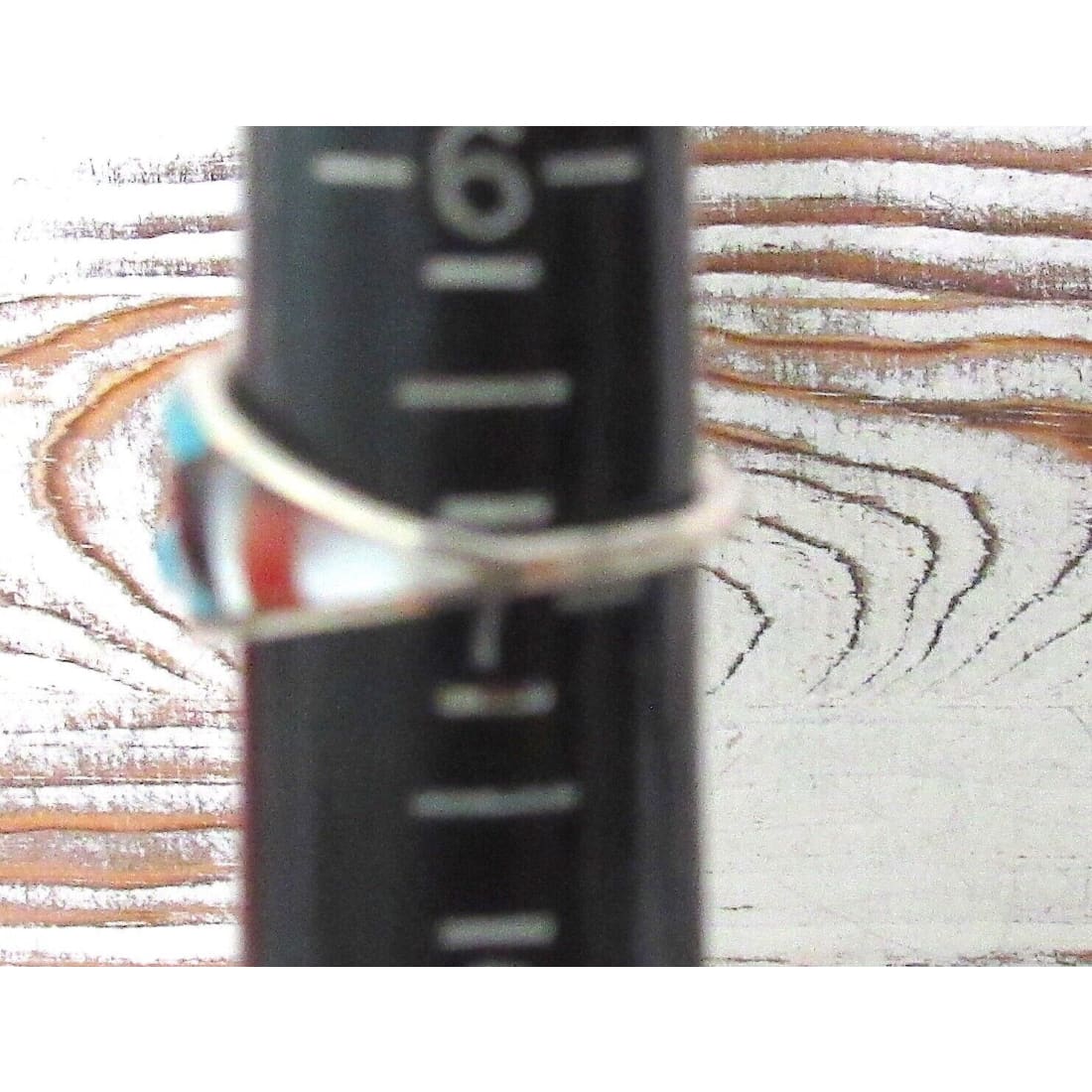 Vinage Zuni Inlay Ring Size 7 Snake Eye Turquoise Coral Jet 