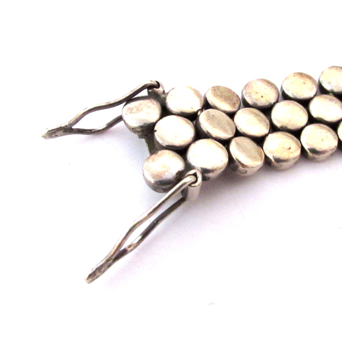 Vintage Mexican 925 Sterling Silver Statement Bracelet 71G -