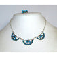 Vintage Native American Zuni Sterling Silver Sleeping Beauty Mine Turquoise Choker Necklace and Earrings Set The Southwestern Style Gallery