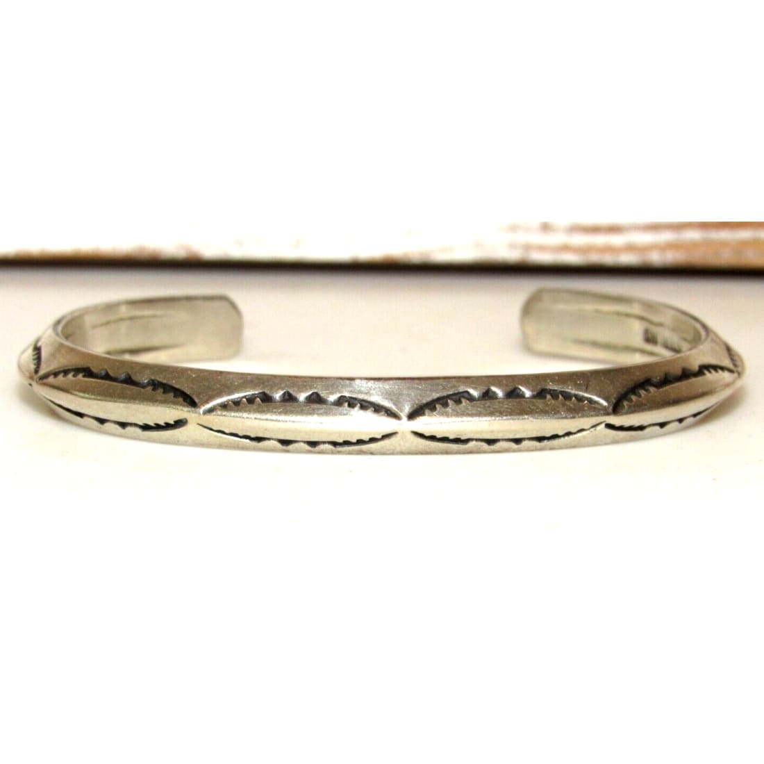 Vintage Navajo Carinated Ingot Cuff Bracelet Sterling Silver