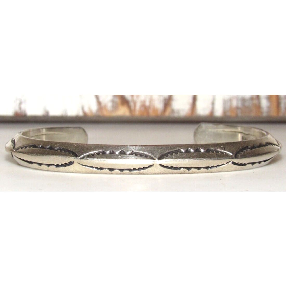 Vintage Navajo Carinated Ingot Cuff Bracelet Sterling Silver