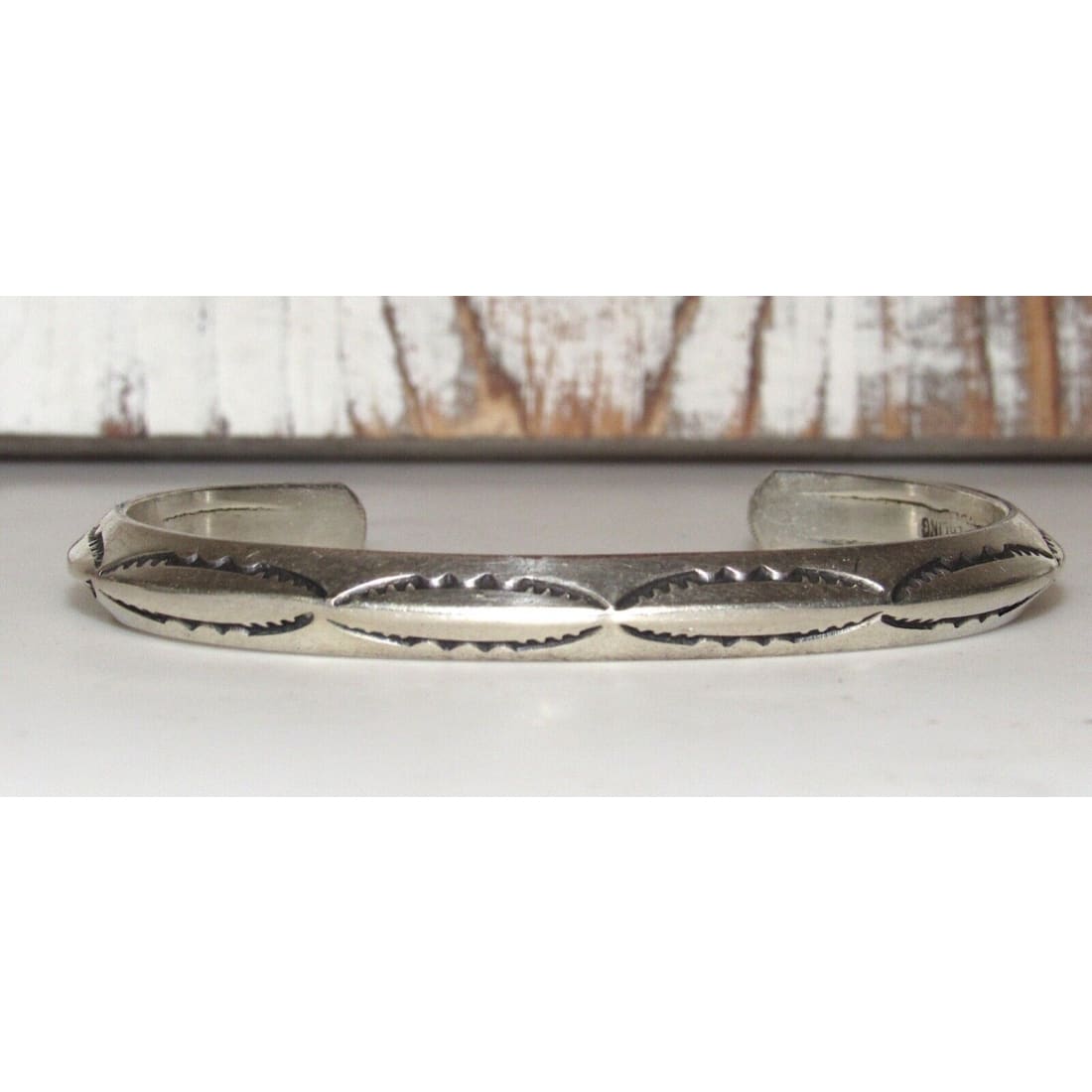 Vintage Navajo Carinated Ingot Cuff Bracelet Sterling Silver