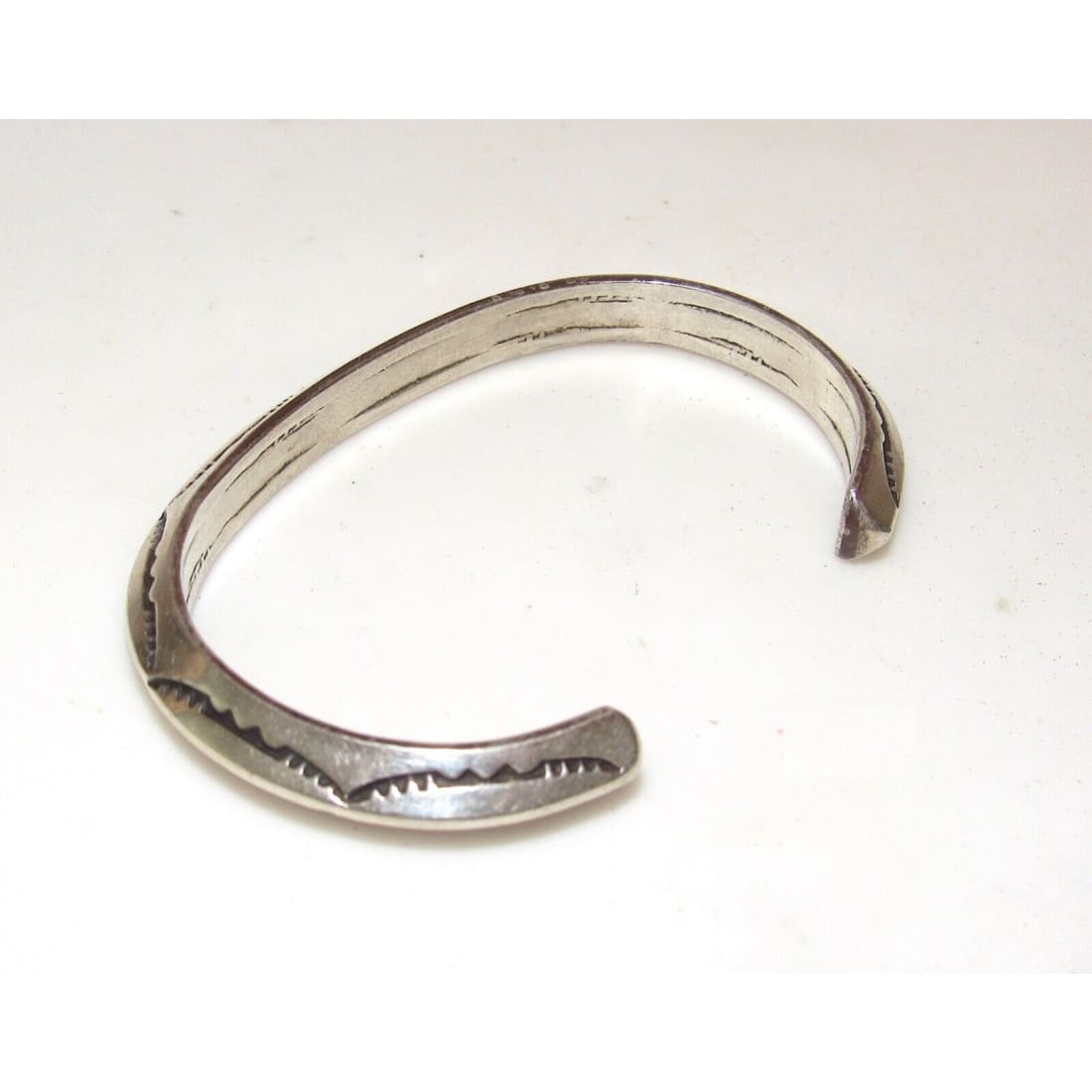 Vintage Navajo Carinated Ingot Cuff Bracelet Sterling Silver