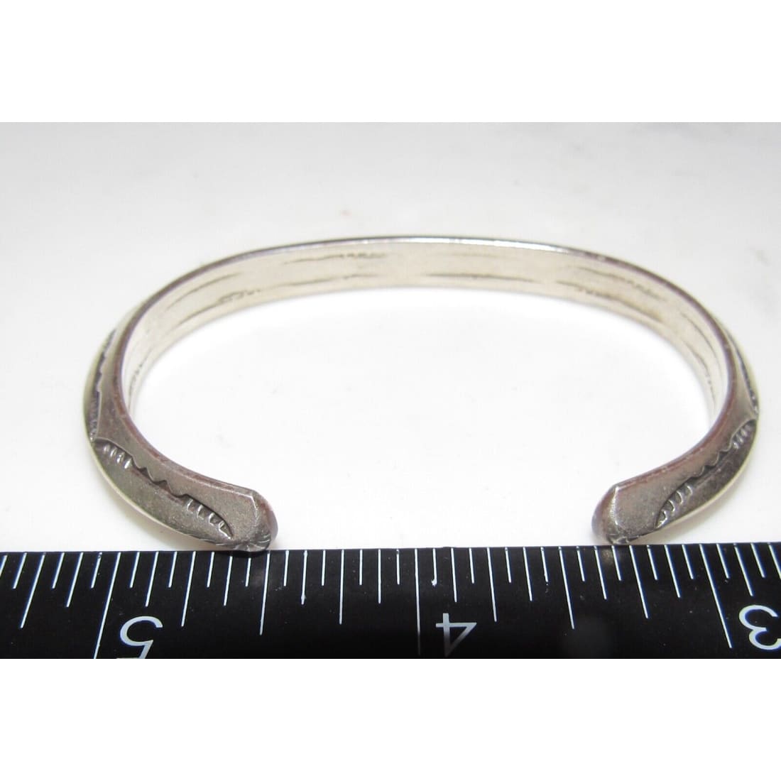 Vintage Navajo Carinated Ingot Cuff Bracelet Sterling Silver